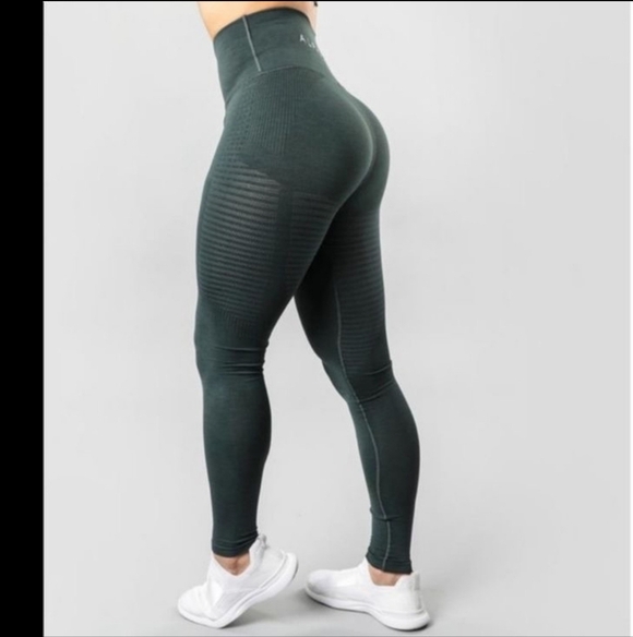 Alphalete Pants - Alphalete Hola Dark Green Leggings